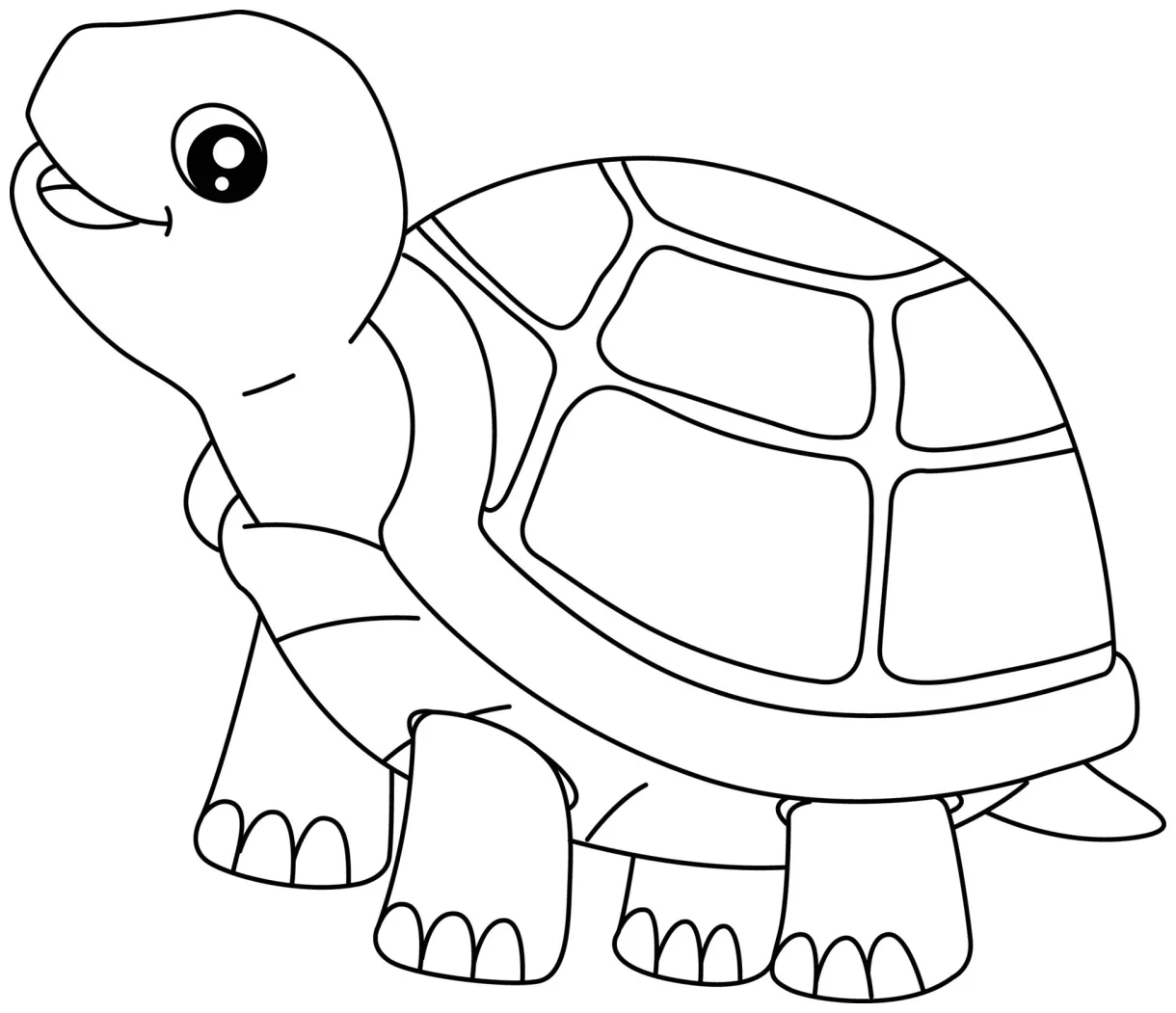 Turtle coloring page for isolated kids 5162546 vector art at vecteezy