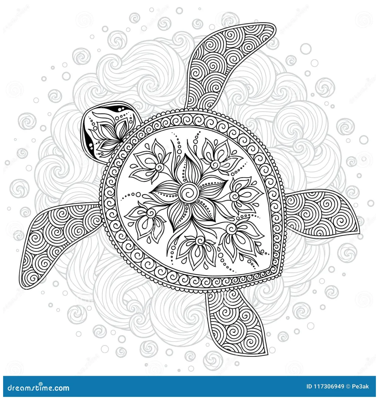 Turtle coloring page royalty-free stock cartoondealer #50541814