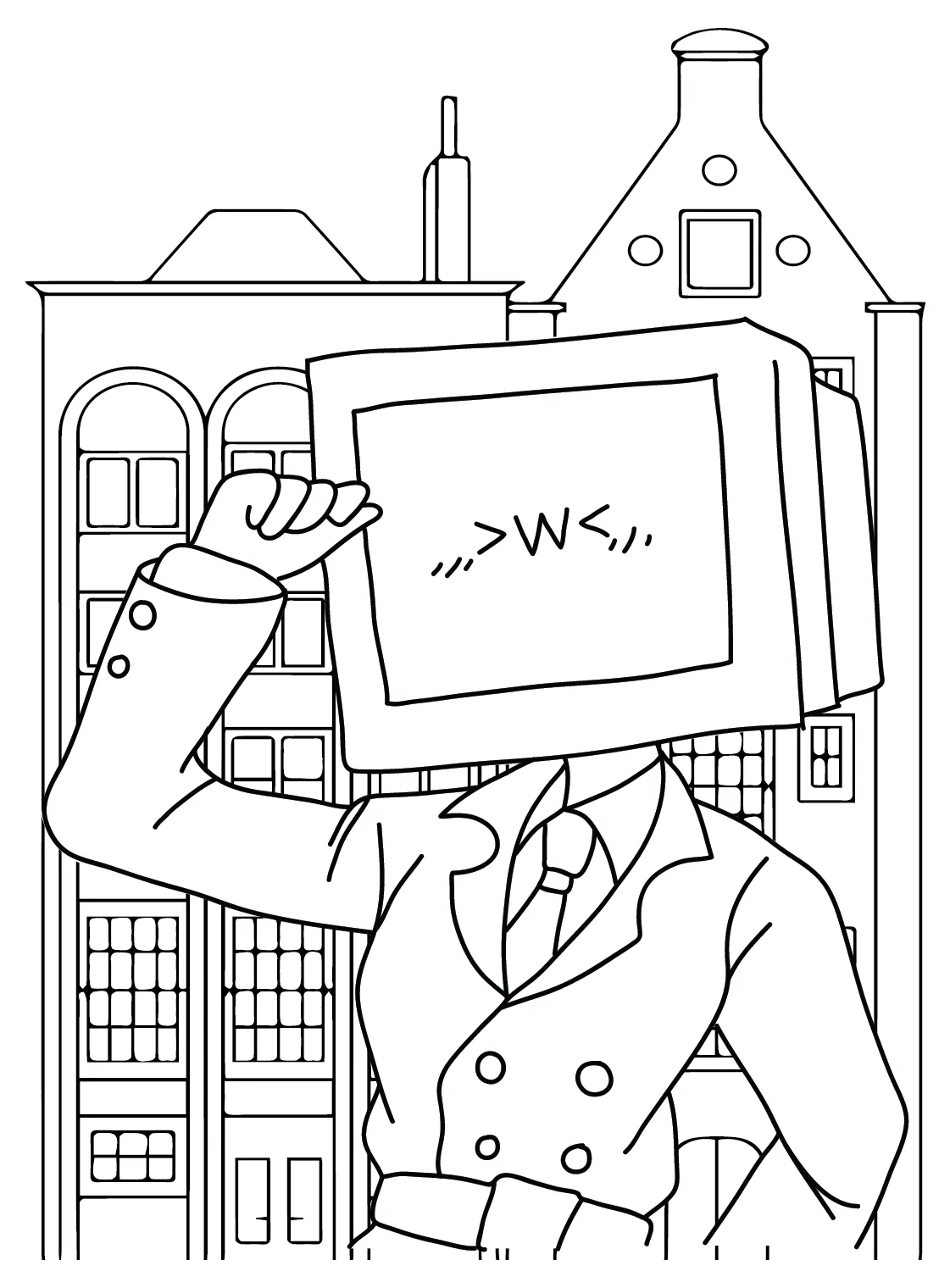 Tv woman coloring pages free printable coloring pages