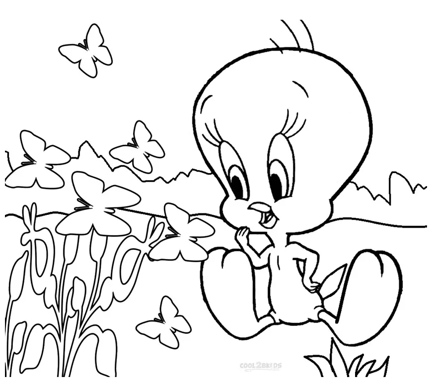 Printable tweety coloring pages for kids cool2bkids