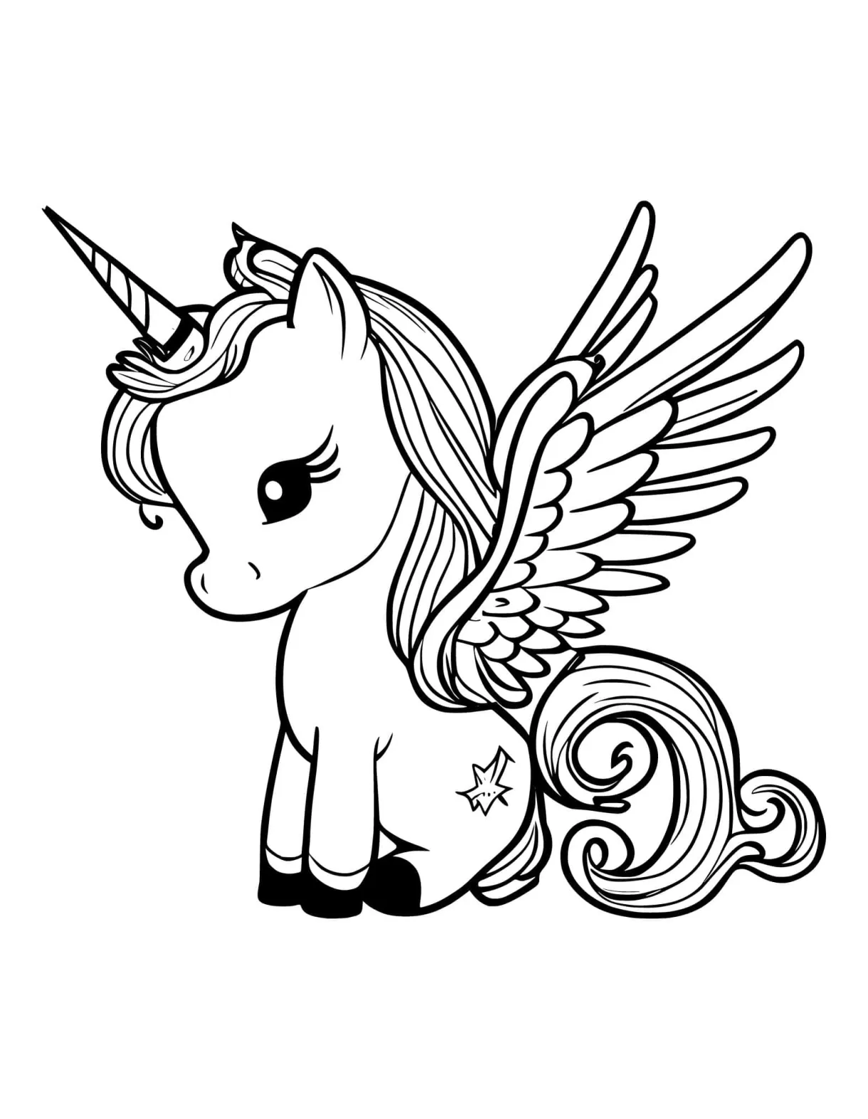 Unicorn Coloring Page