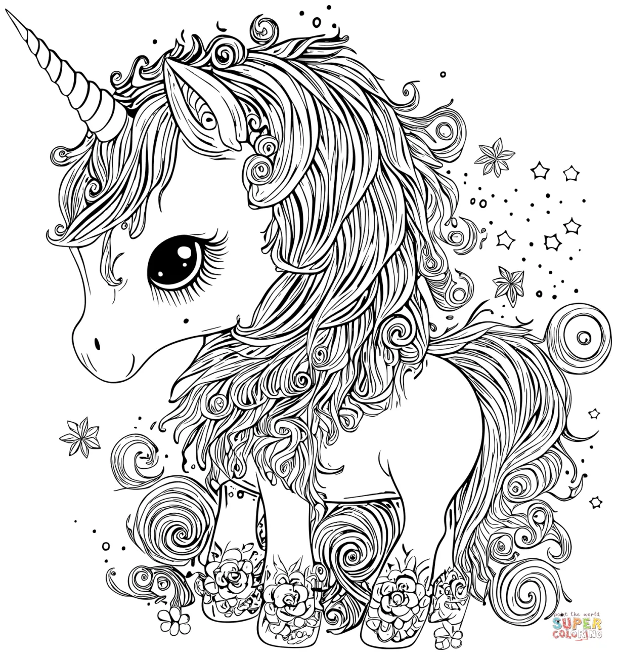Unicorn Coloring Page