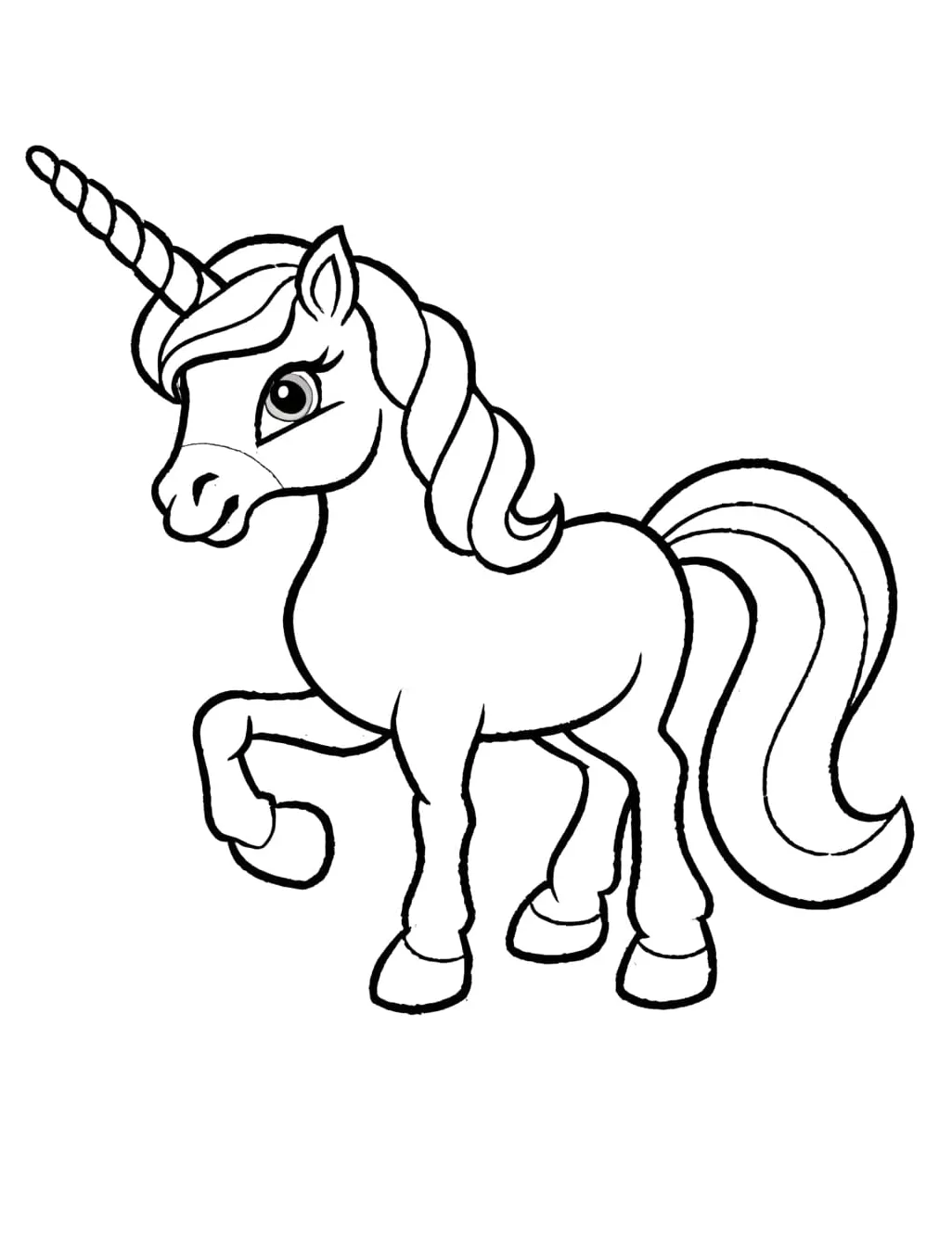 Perfect Unicorn coloring page - Download, Print or Color Online for Free