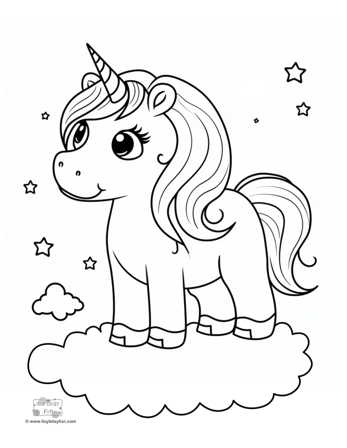 Unicorn Coloring Page