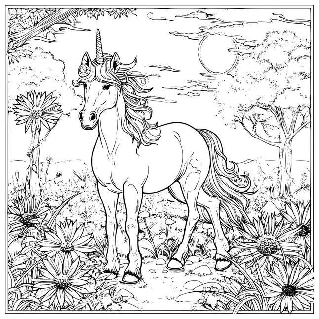 Coloring page with horse galloping vectors & illustrations for free