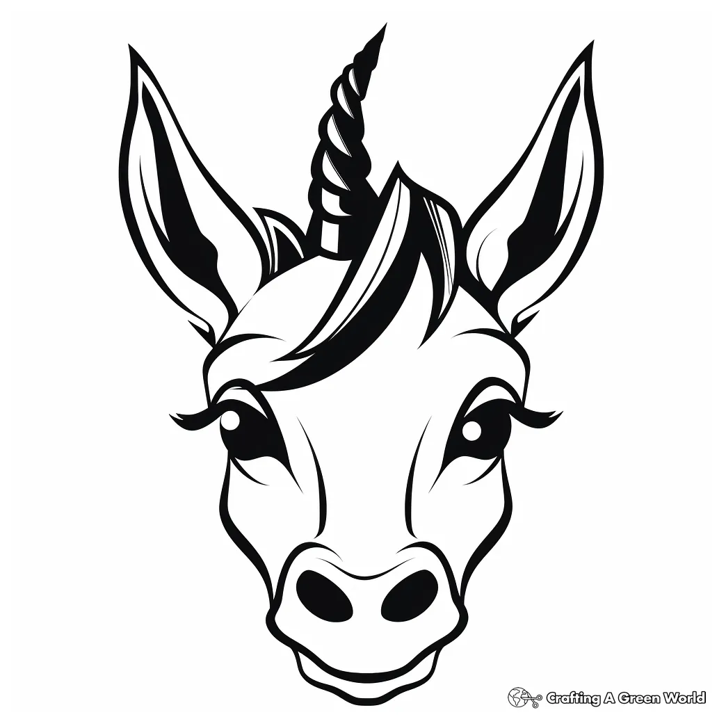 Premium vector unicorn head outline