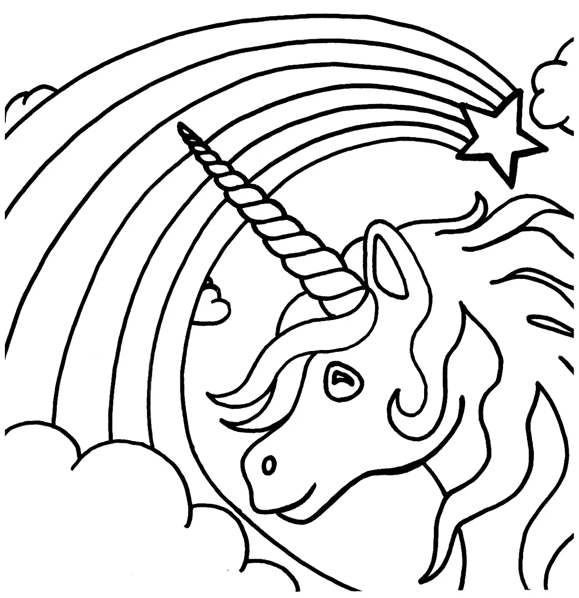 Unicorn Rainbow Coloring Pages at GetColorings.com | Free printable