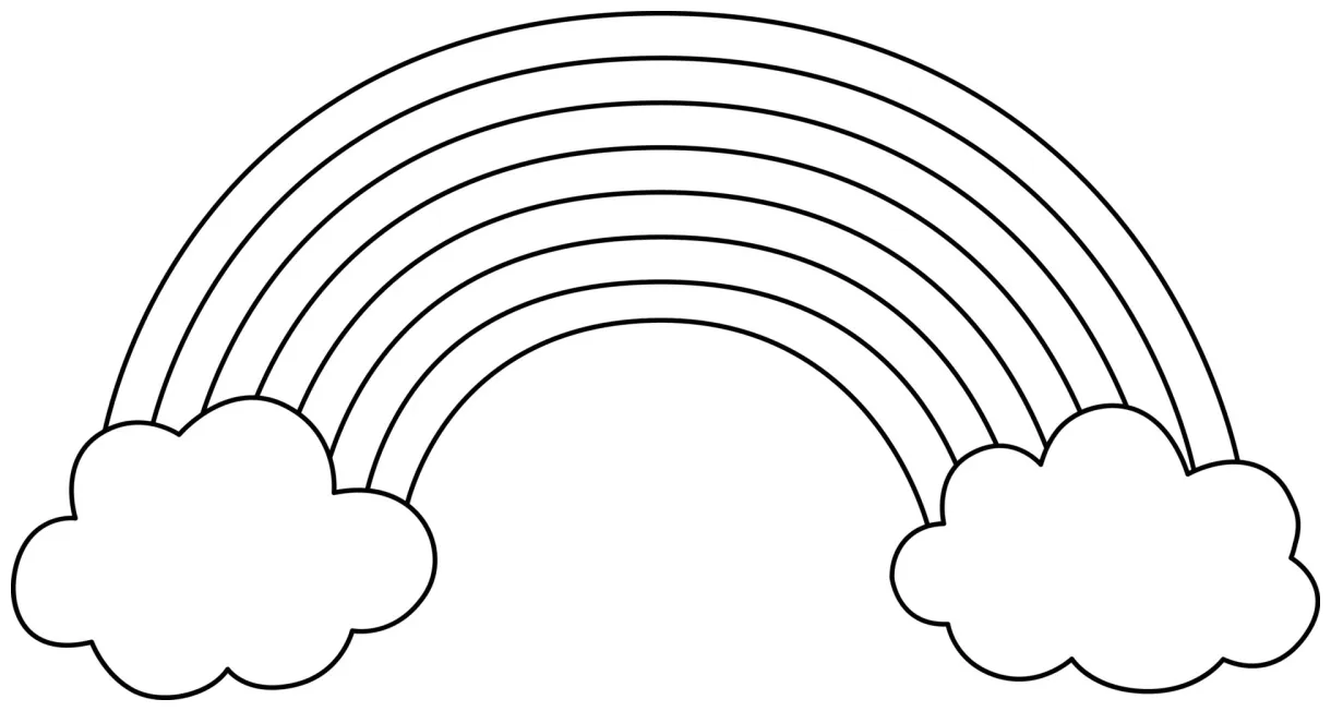 Rainbow unicorn coloring page isolated for kids 6458185 vector art at