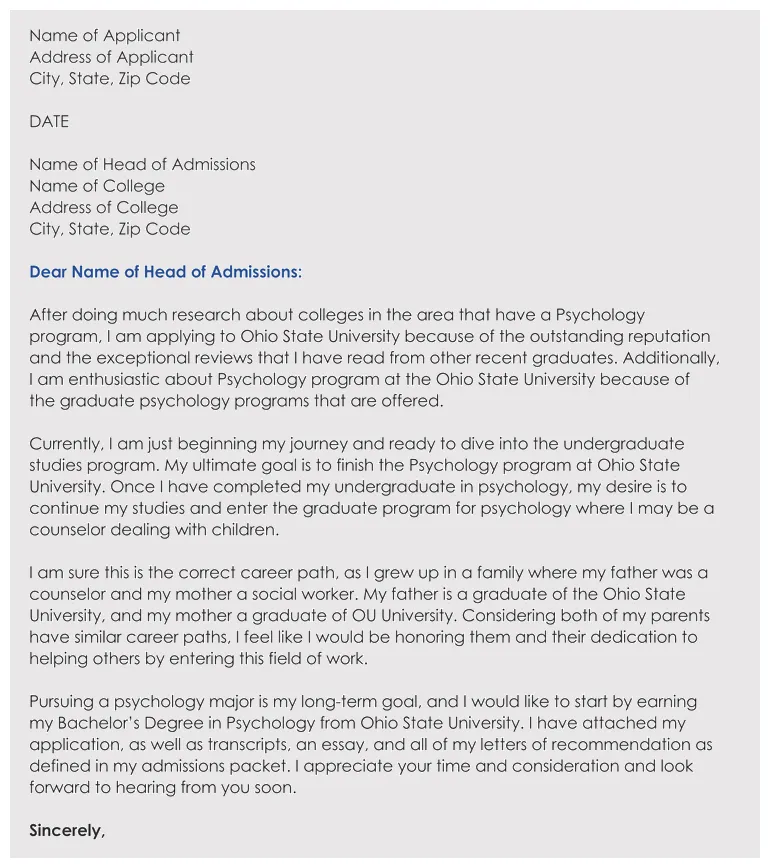 Application letter format for university admission coverletterpedia