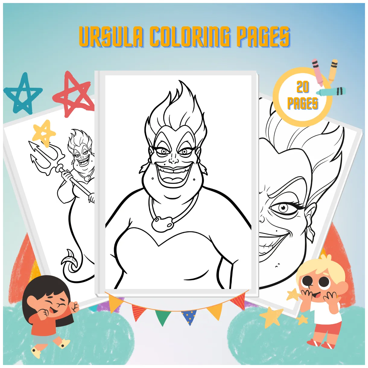 20 ursula coloring pages free pdf printables & fun