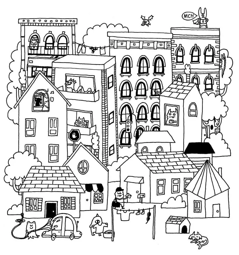 Urban printable coloring page free printable coloring pages for kids