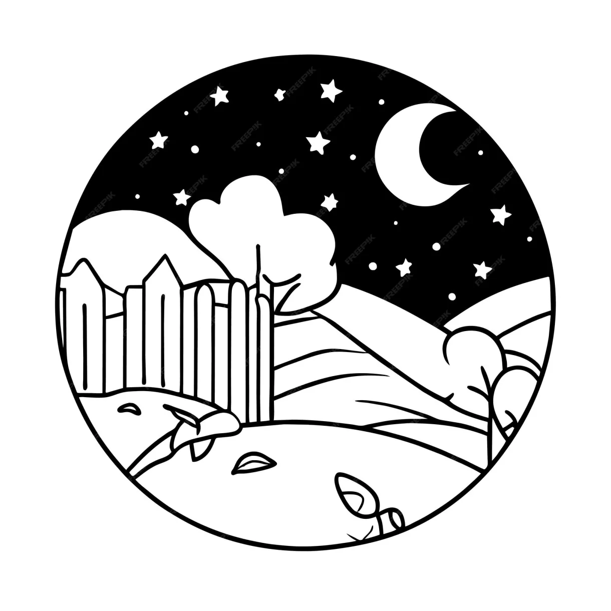 Premium vector coloring page design nature or urban city