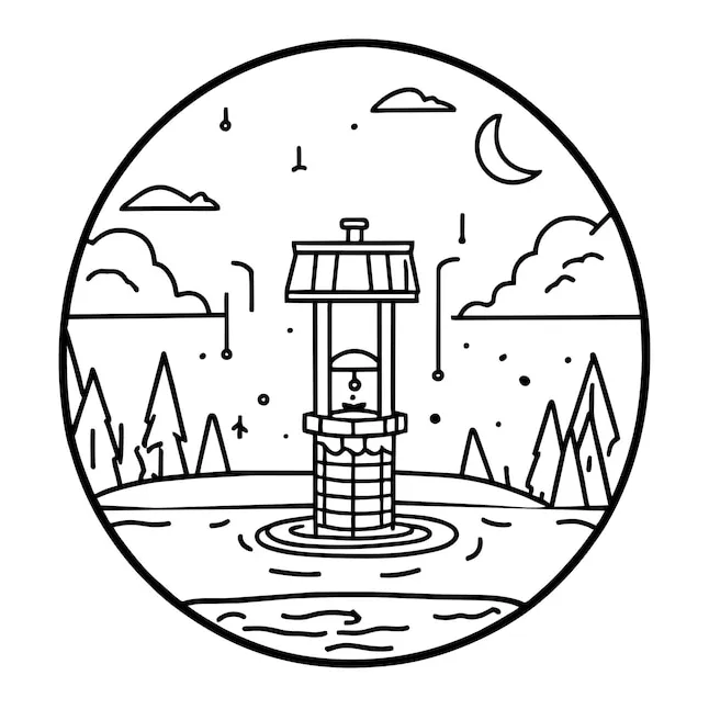 Premium vector coloring page design nature or urban city