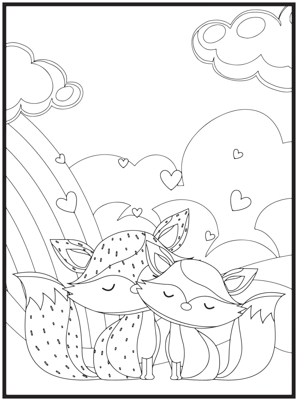 Valentines day coloring pages 16825063 vector art at vecteezy