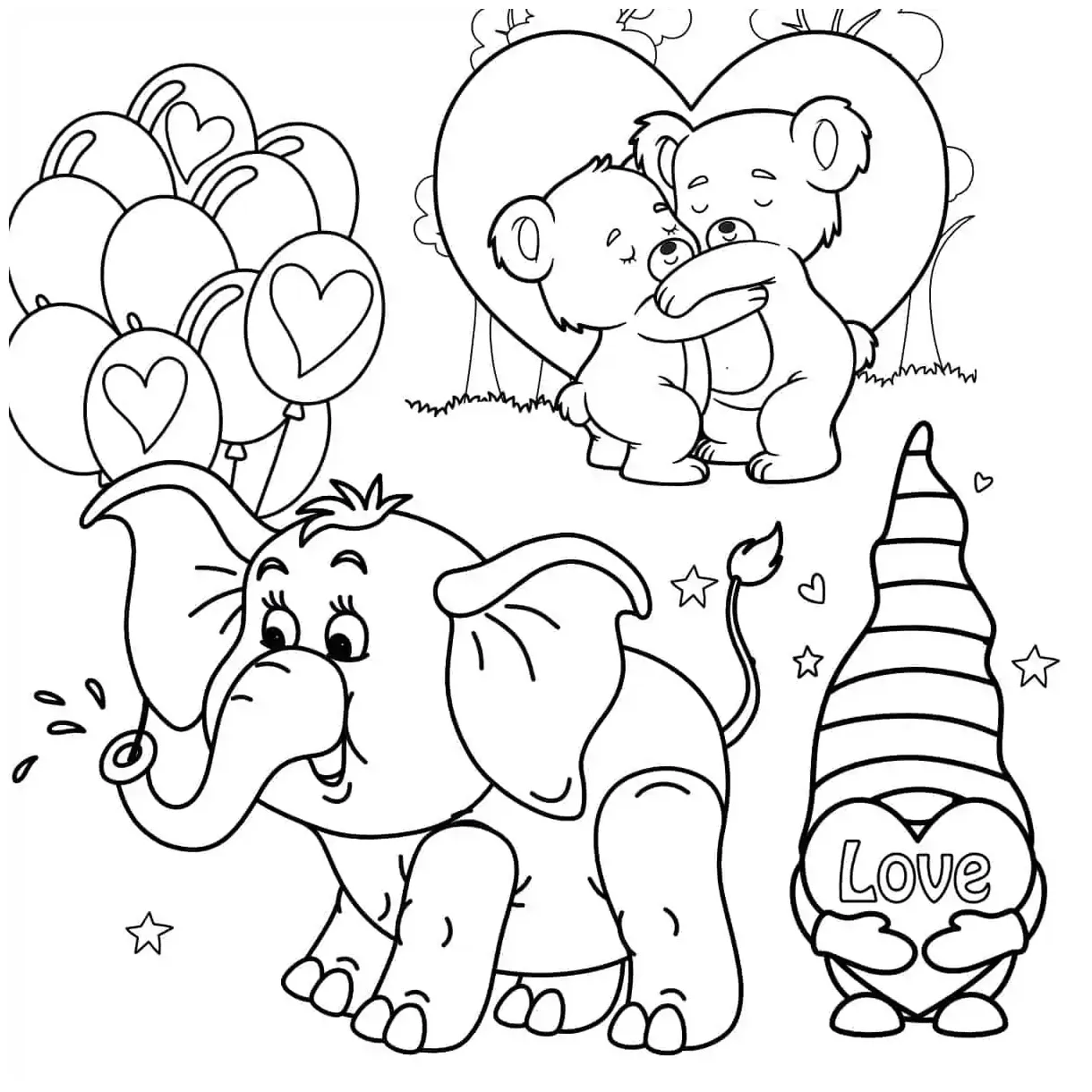 Cat valentines day coloring pages coloring pages