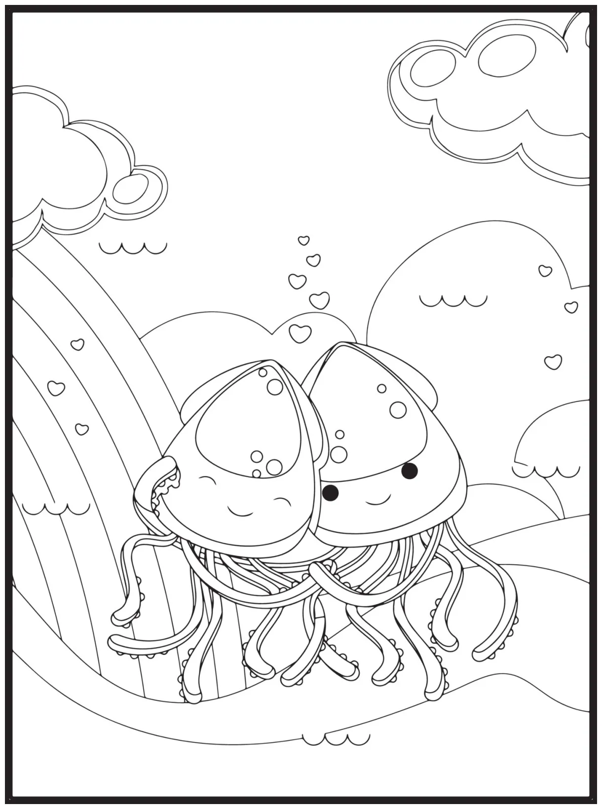 Valentines day coloring pages 16825061 vector art at vecteezy