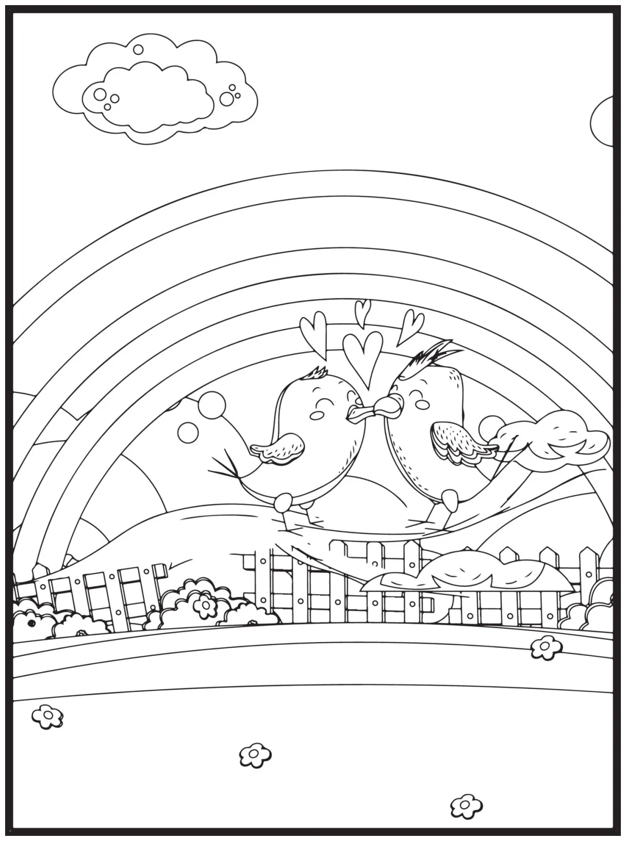 Valentines day coloring pages 16825143 vector art at vecteezy