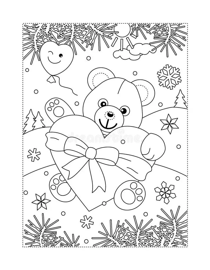 Valentine`s day coloring page stock vector illustration of colouring
