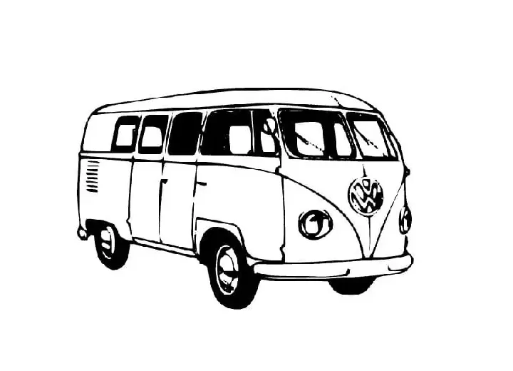 Van coloring page