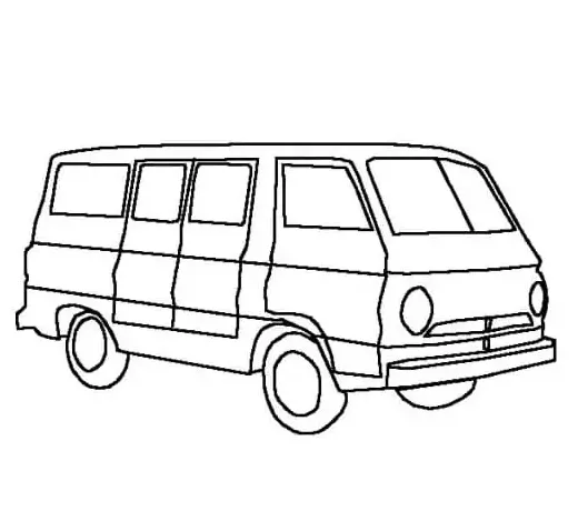 Van coloring page