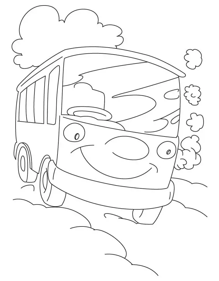 Van coloring page