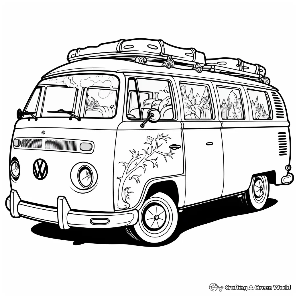 Van Car Coloring Pages - Coloring Nation