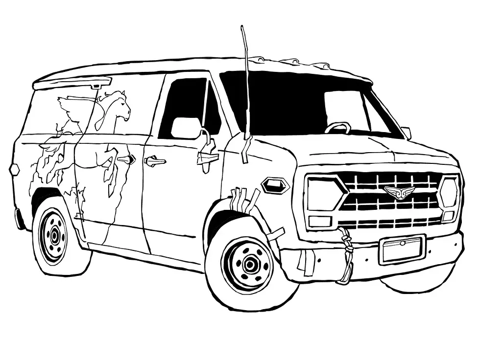 Van Coloring Page