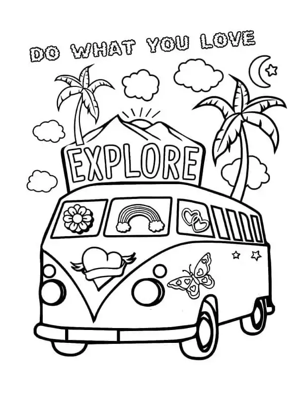 Van Coloring Page