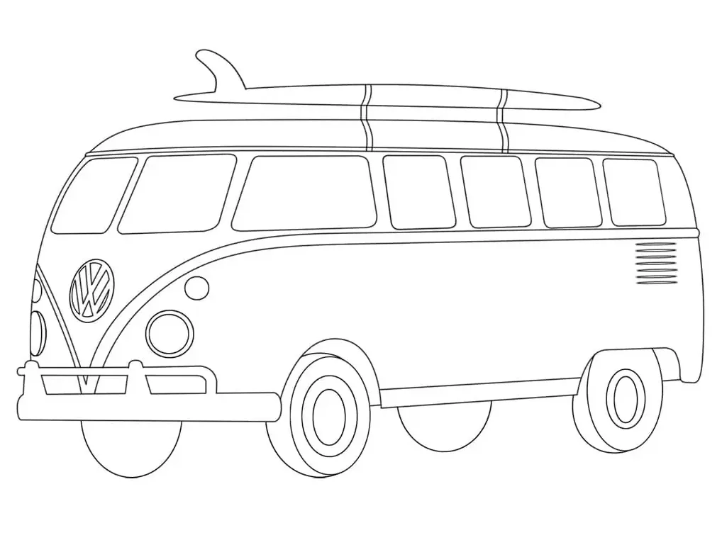 Van coloring page