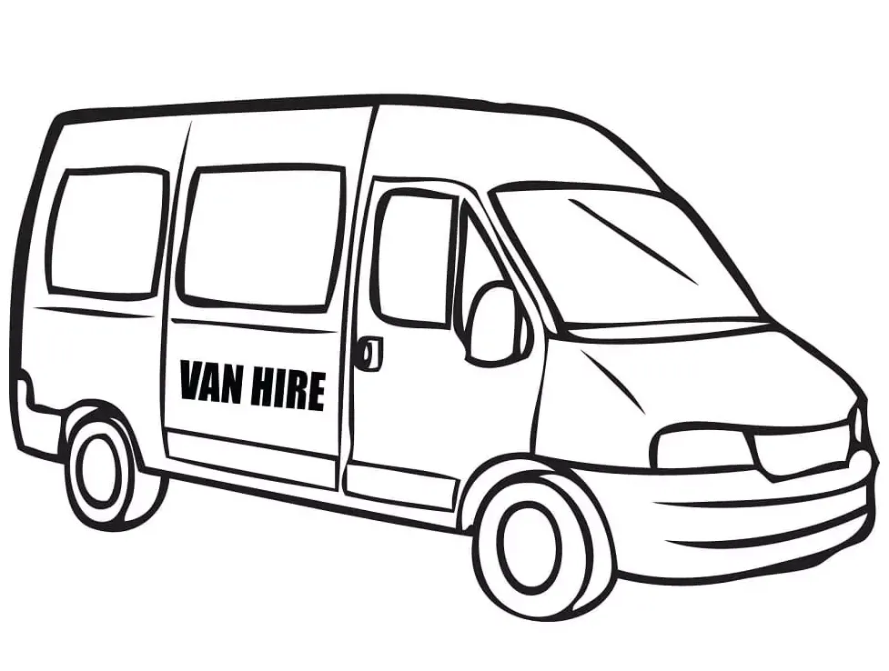 Van coloring page