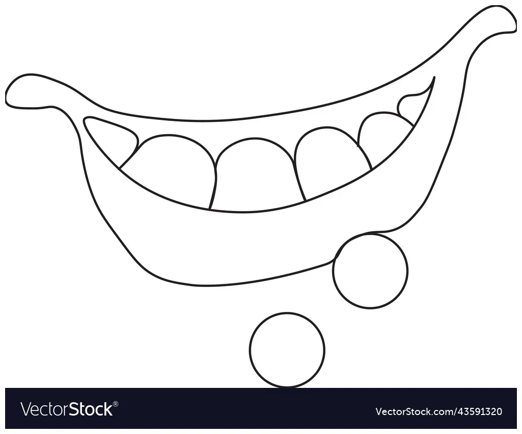 Bean coloring page for kids kdp interior Vector Image