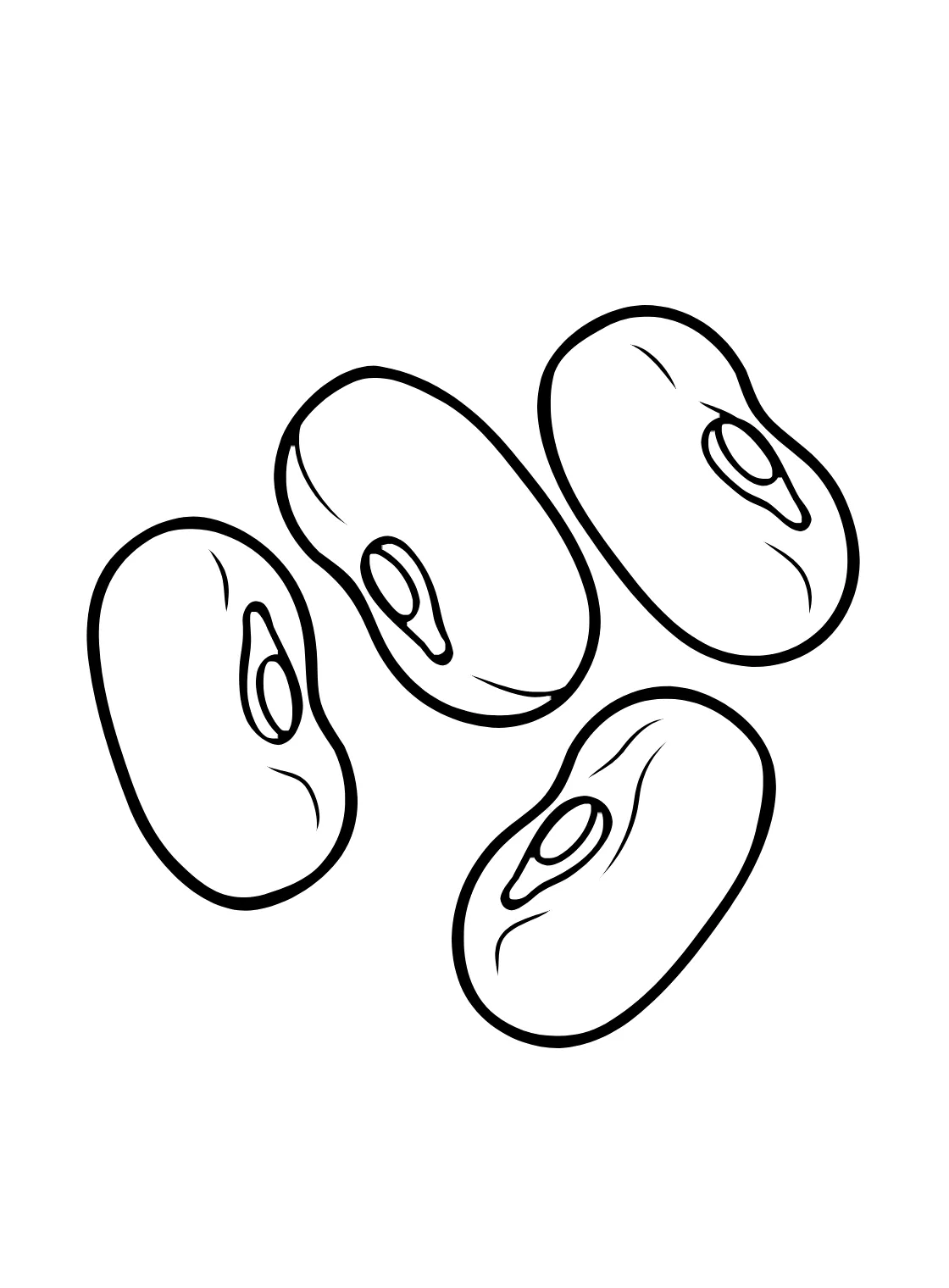 Red Bean Coloring Pages - Beans Coloring Pages - Coloring Pages For