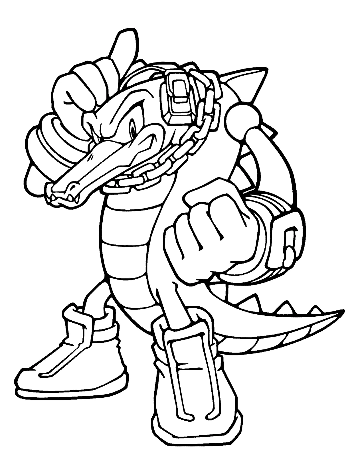 Coloring page vector the crocodile