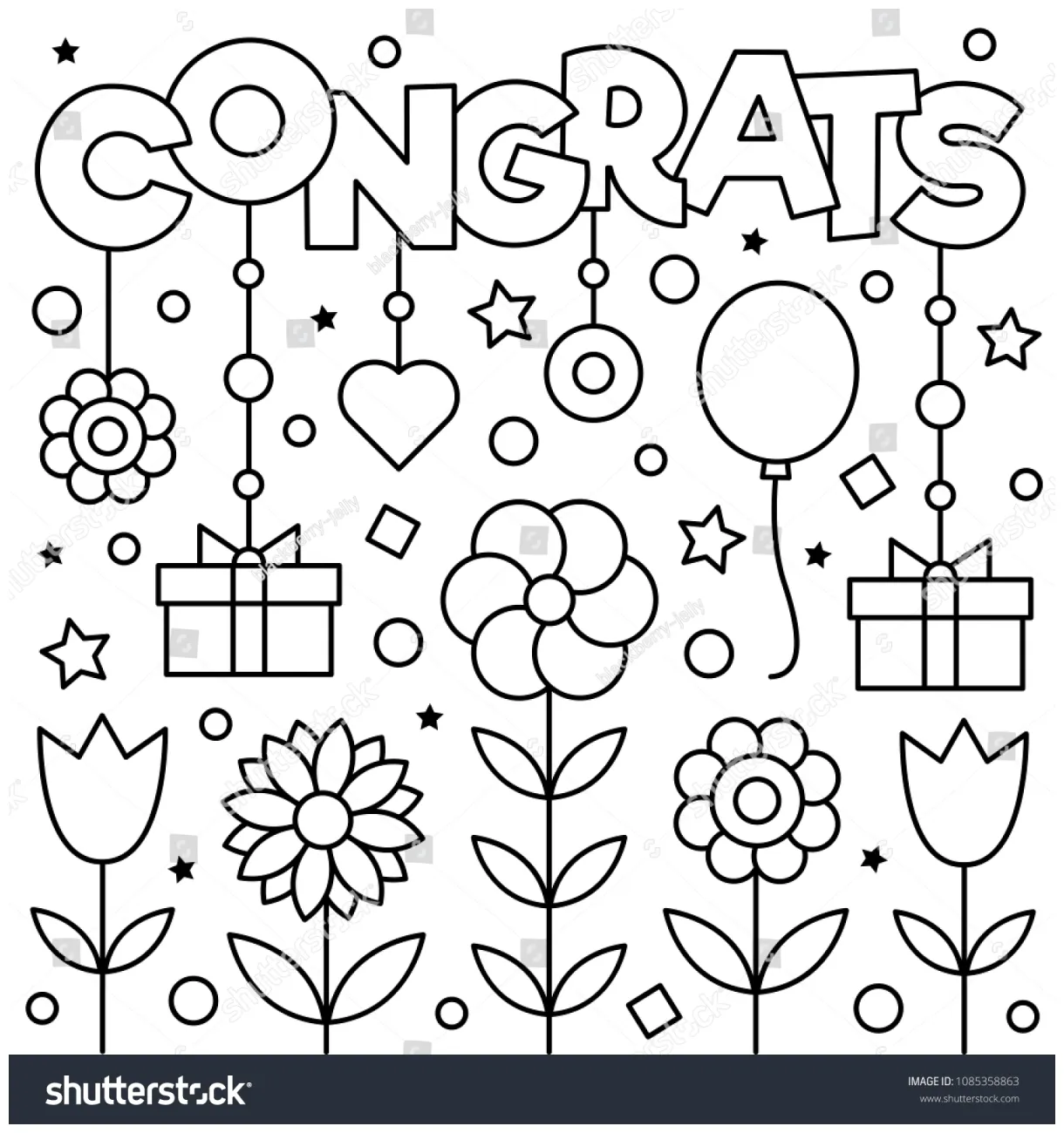 Coloring page vector illustration stock vector