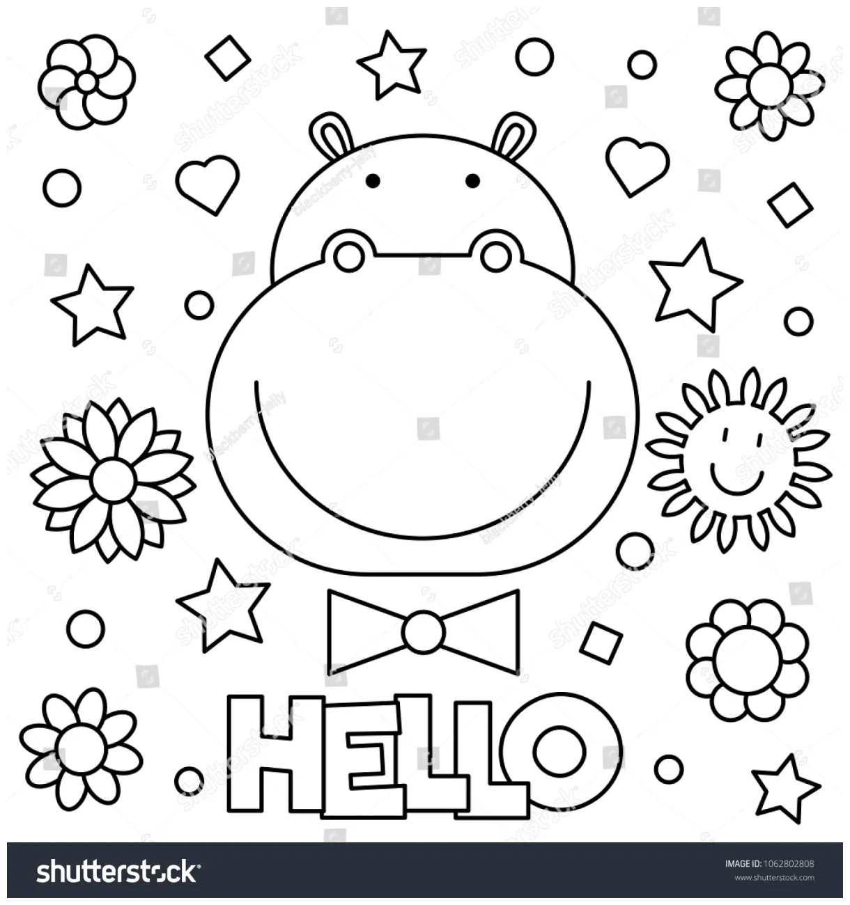 Coloring page vector illustration stock vector