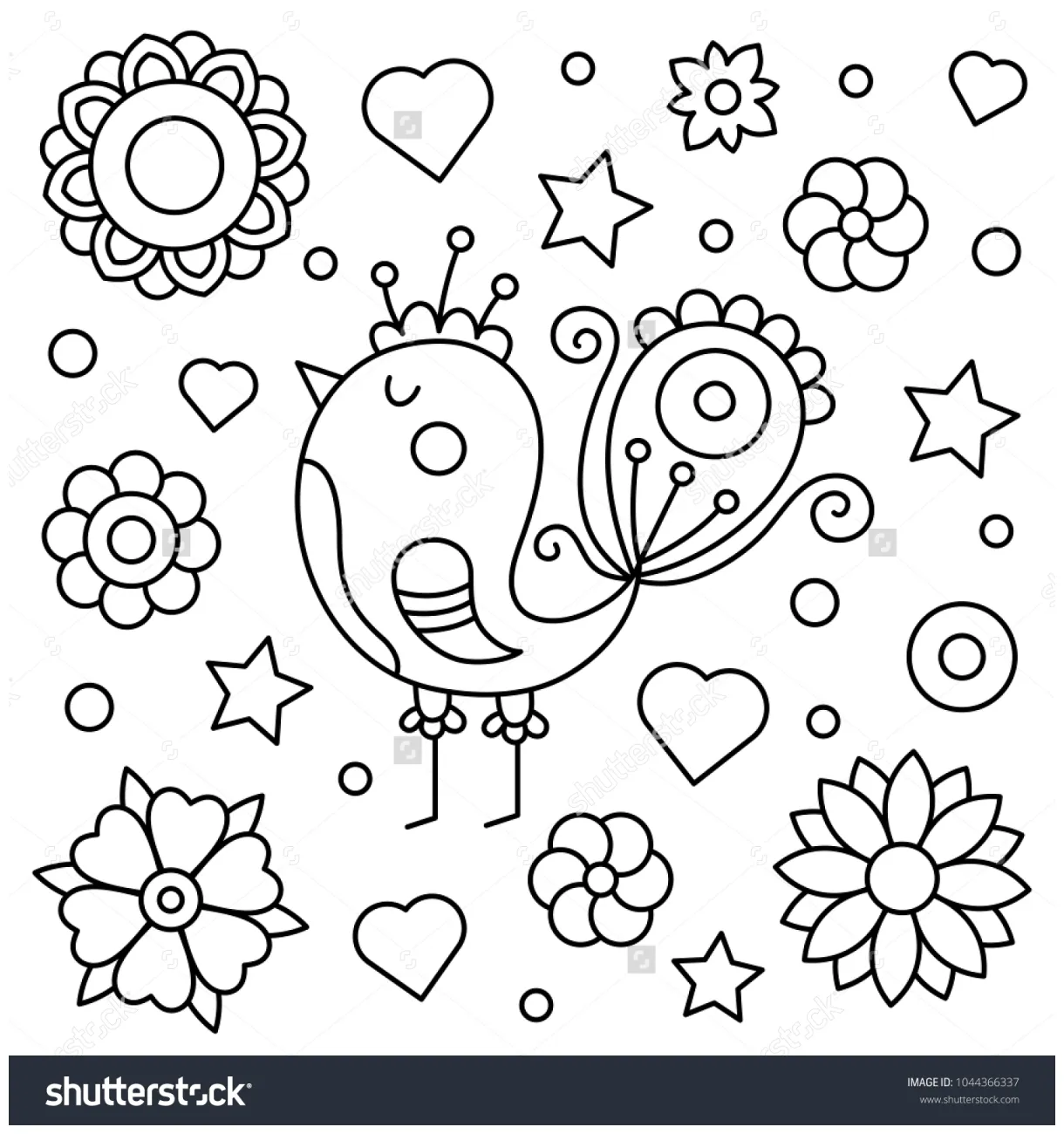 Coloring page vector illustration stock vector 1044366337