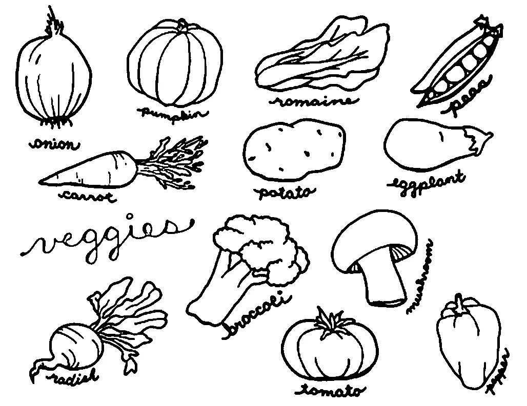 Vegetable Coloring Pages - Best Coloring Pages For Kids