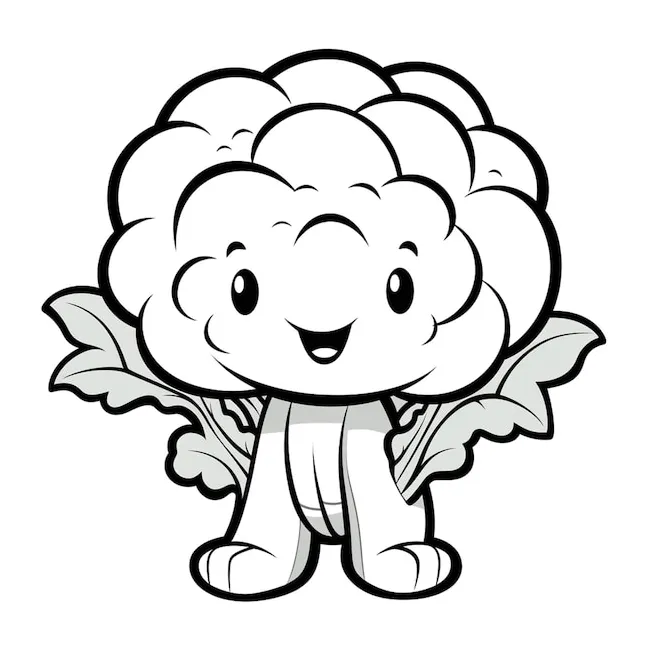 Premium AI Image | Vegetable coloring page