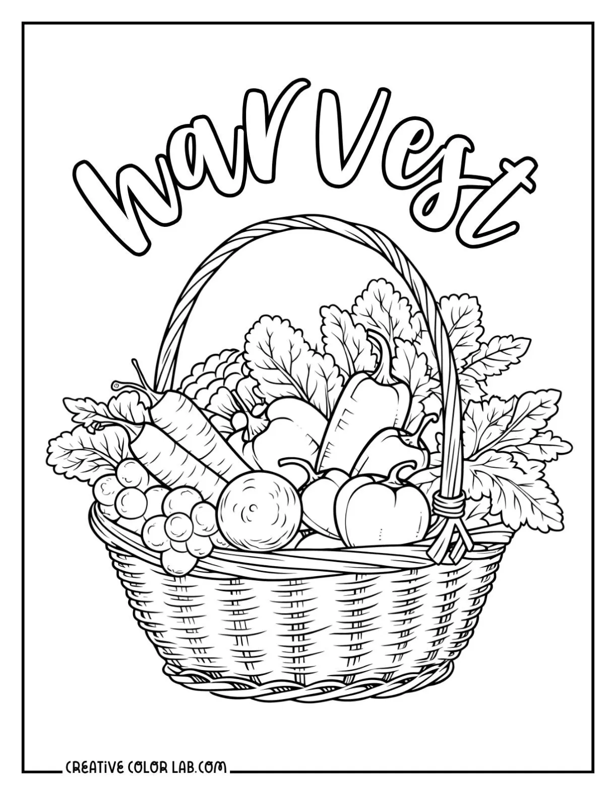 Vegetable garden coloring page printable coloring page