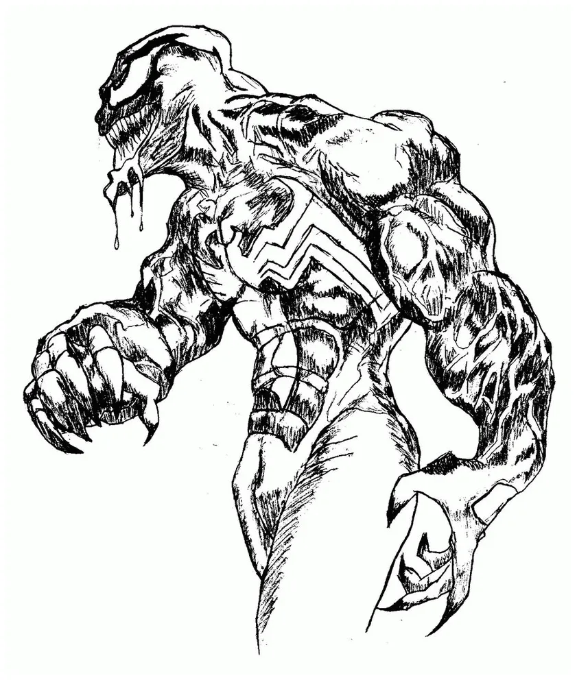 Venom coloring pages & books 100% free and printable!