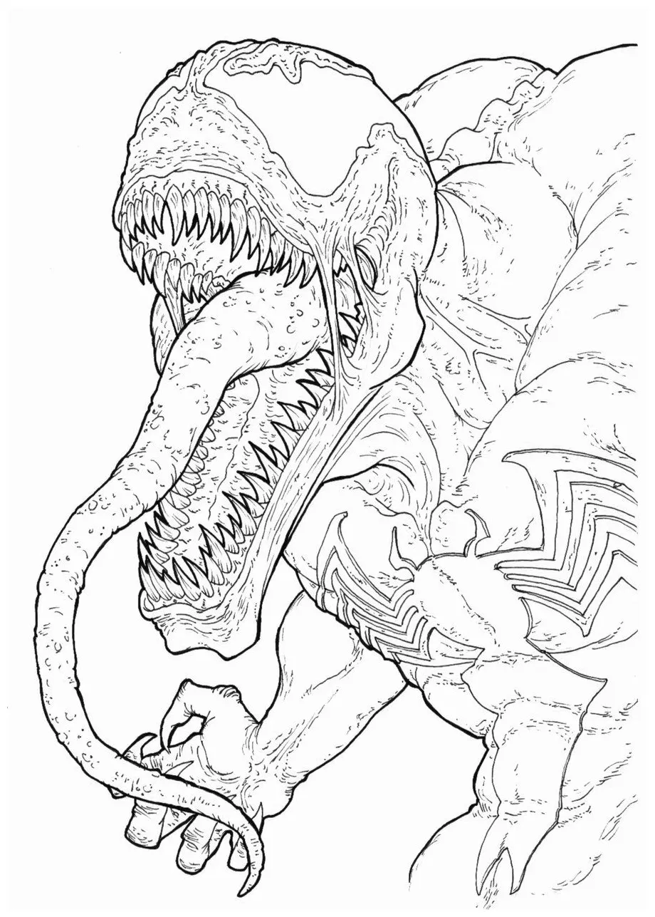 Venom coloring pages & books 100% free and printable!