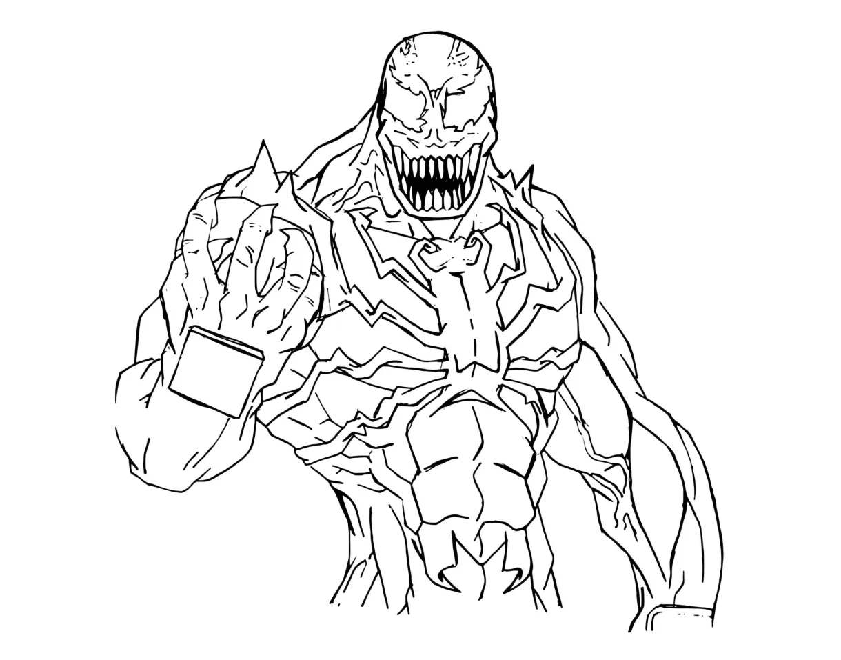 S venom color page free printable coloring pages