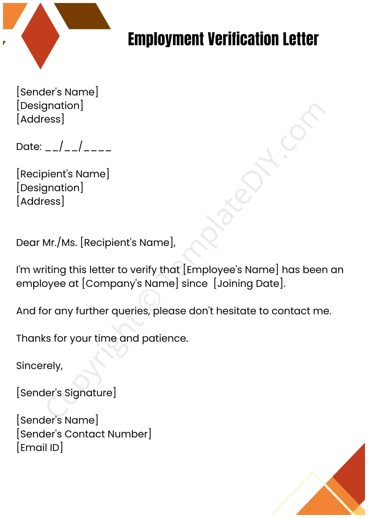 Employment sample and examples [word]