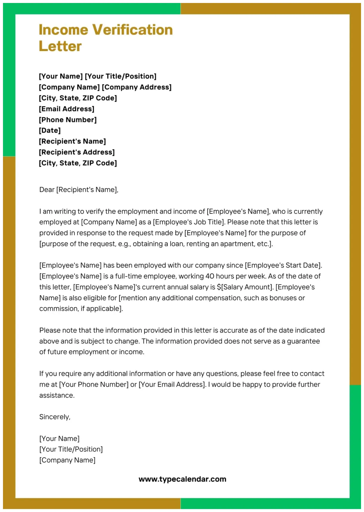 Income template free printable pdf infoupdate printable coloring page