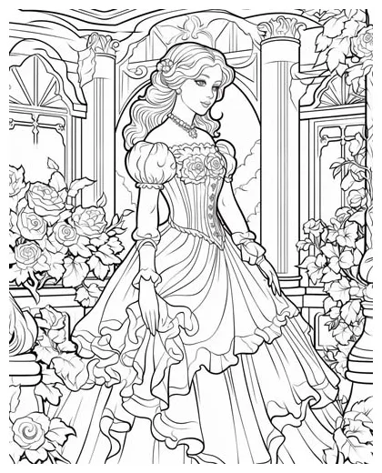 Victorian era coloring pages