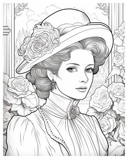 Victorian era coloring pages