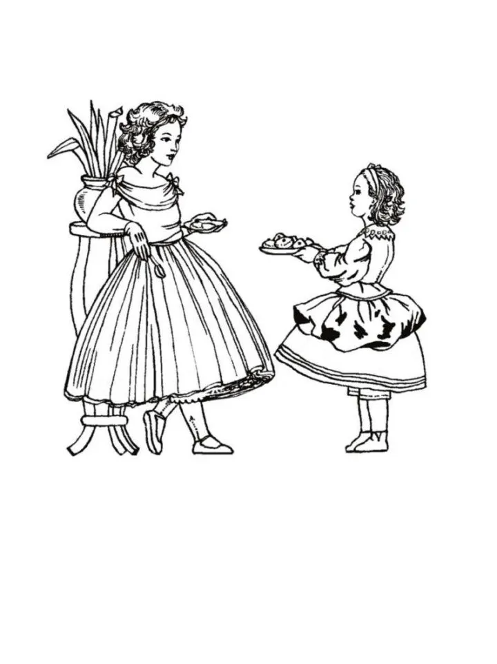 Victorian coloring pages victorian children