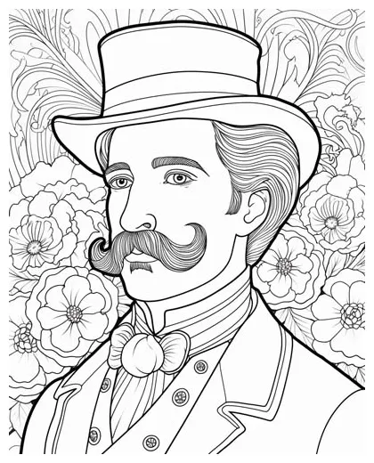 Victorian era coloring pages