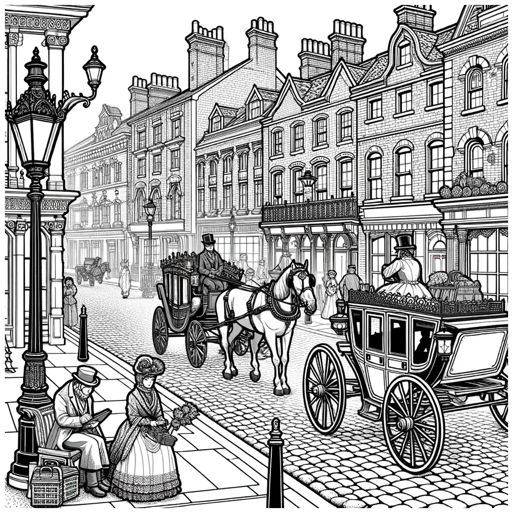 Victorian coloring pages victorian children