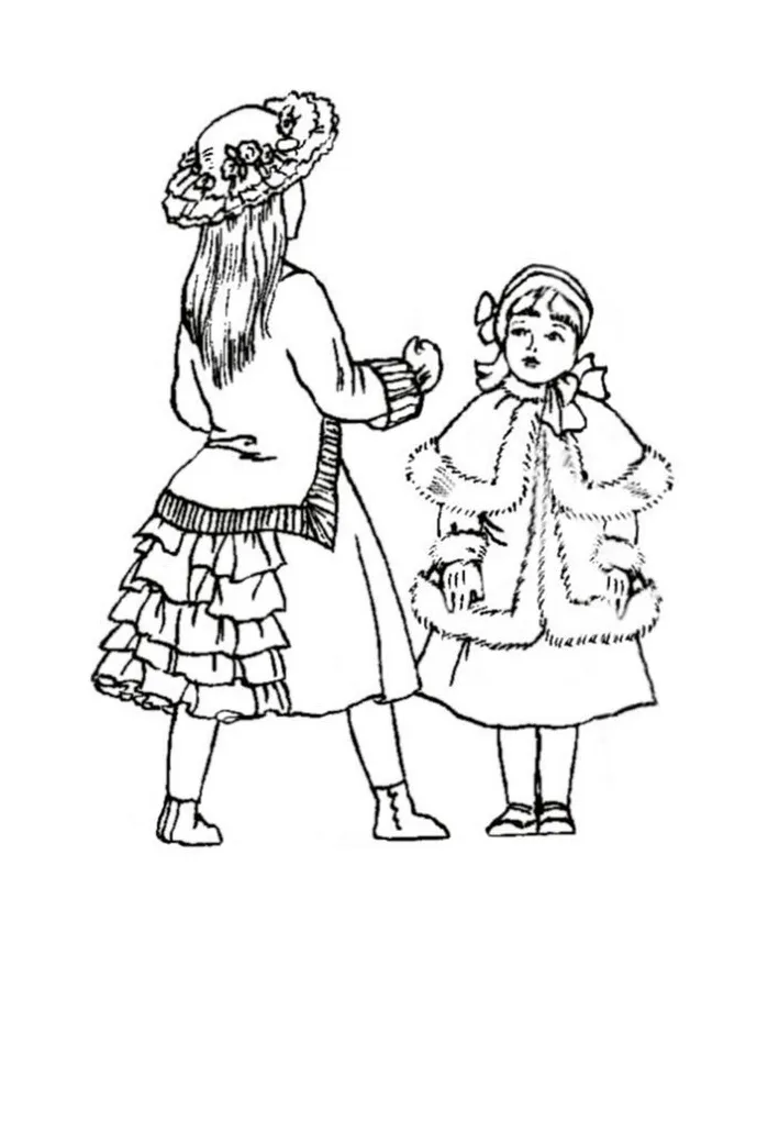Victorian coloring pages victorian children